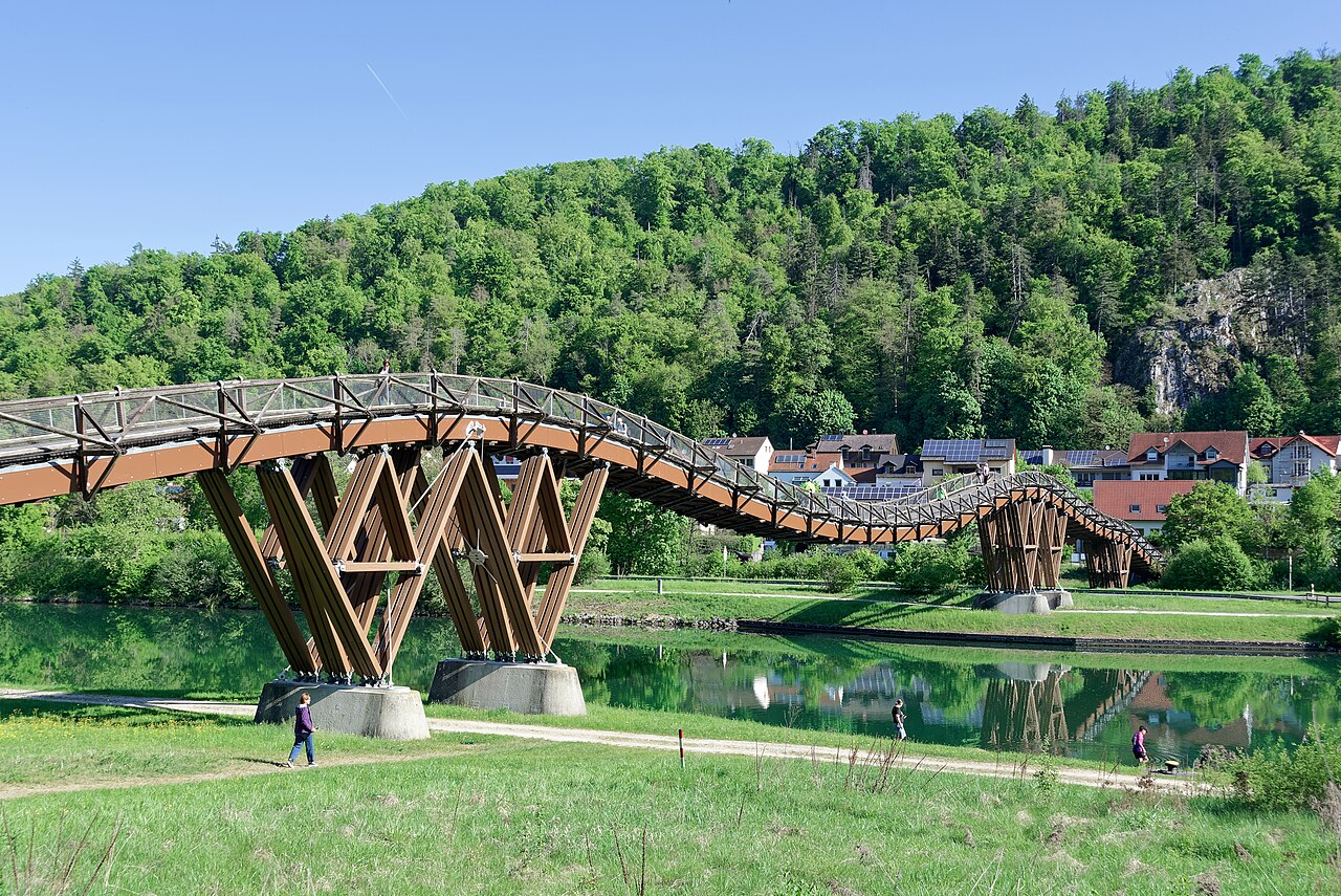 Essing Timber Bridge (Tatzelwurm) by Richard J. Dietrich, Essing, Bavaria, Germany